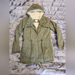 BONGO Green Utility Jacket with Adjustable Drawstring